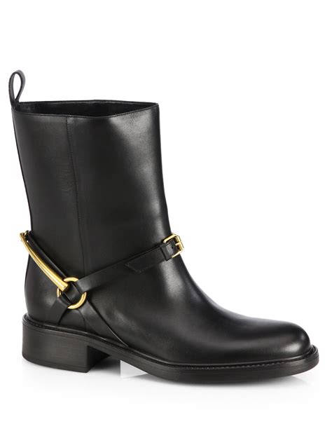 gucci leather ankle boot with belt reviews|gucci ankle boots horsebit.